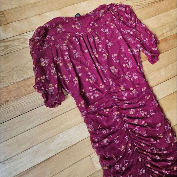Rue 21 Floral Burgundy Dress - Picture 7 of 9